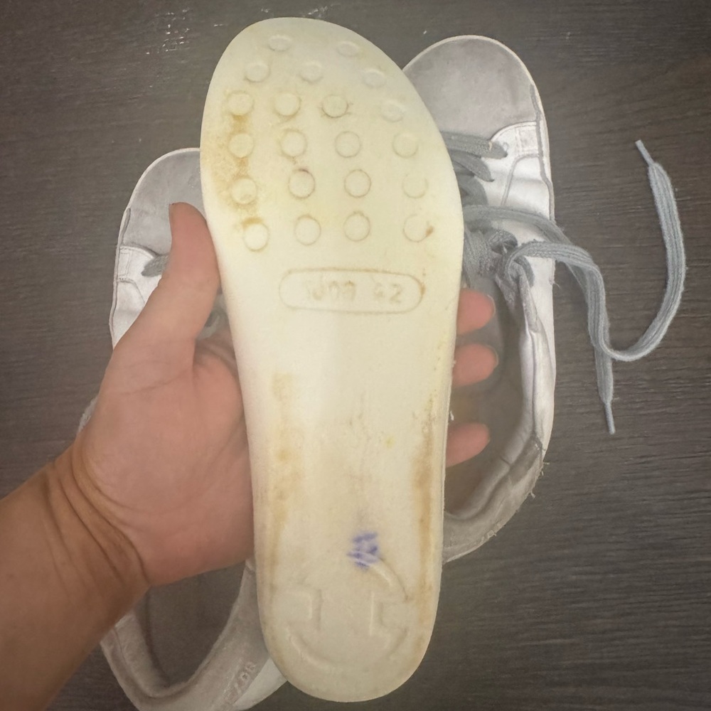Golden Goose White and Gray Sneakers - Picture 10 of 10